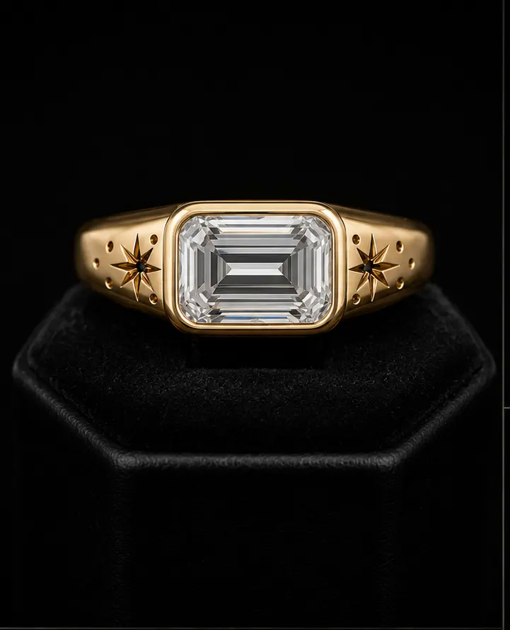 Vega — East-West Emerald Astral Bezel — approved design render